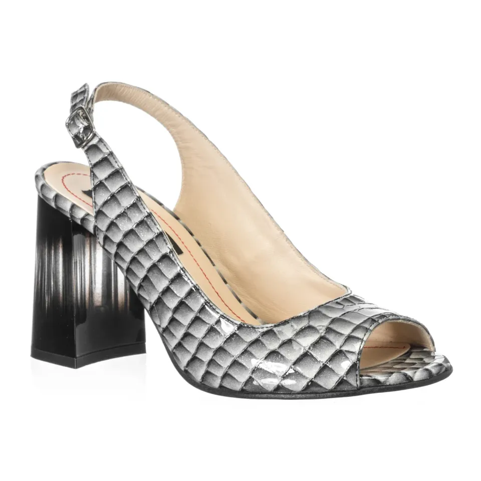 Catinca Shoes S29 ANC sandale dama piele alb negru