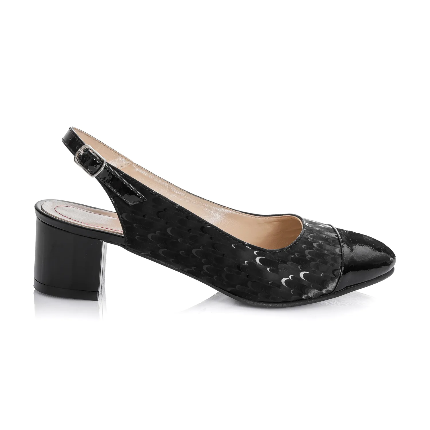 Catinca Shoes T16 NL sandale dama piele negru lac 3D