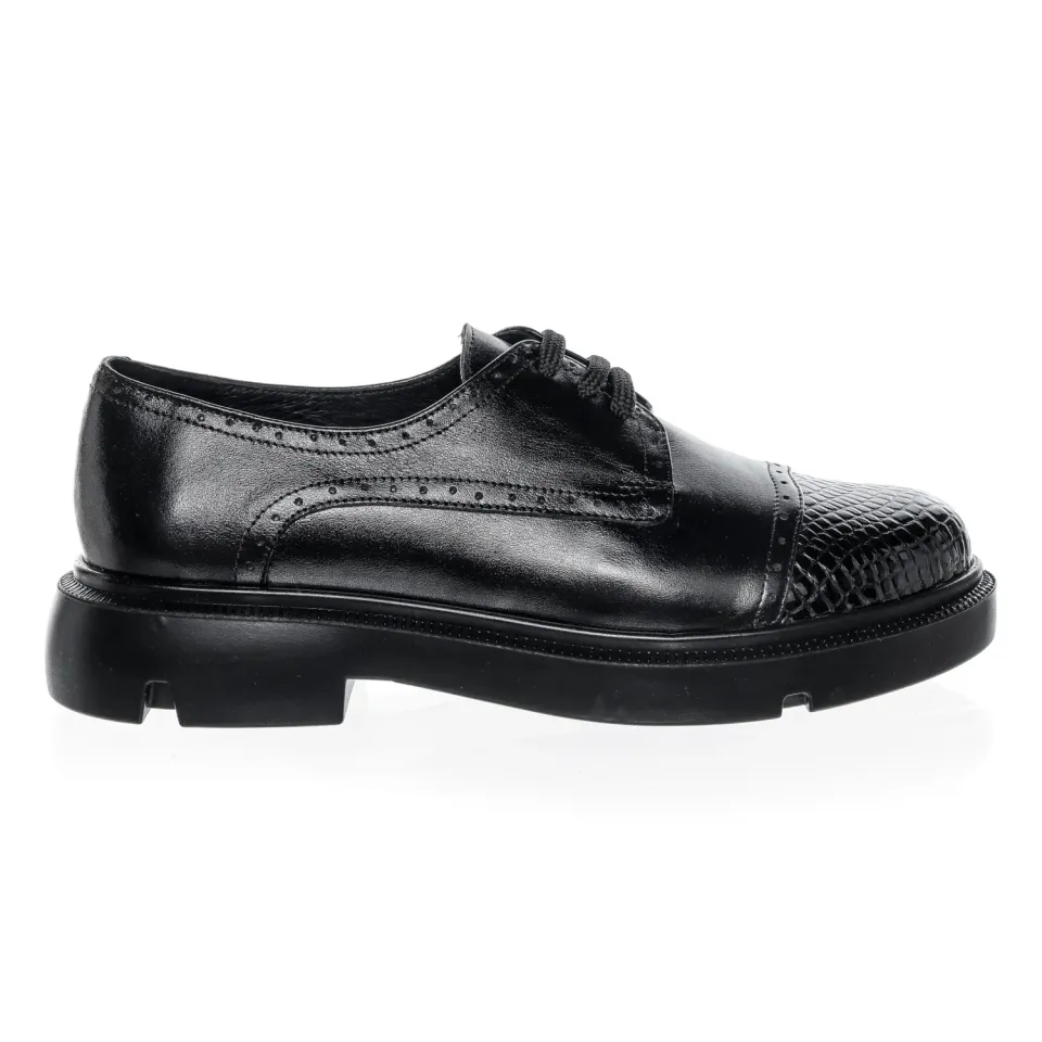 Catinca Shoes G11 NNC pantofi dama negru croco