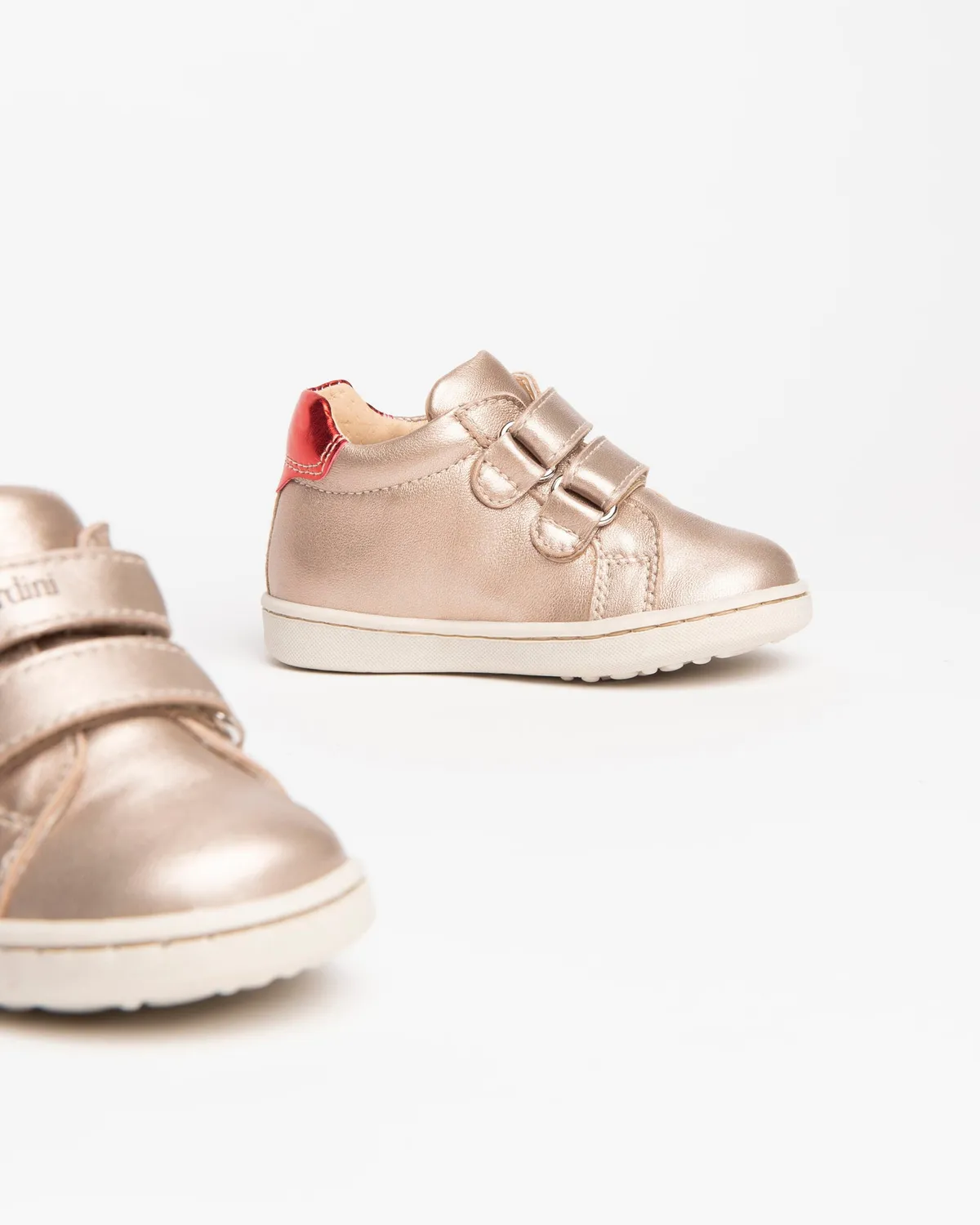 NeroGiardini sneakers piele fetite primii pasi cu velcro