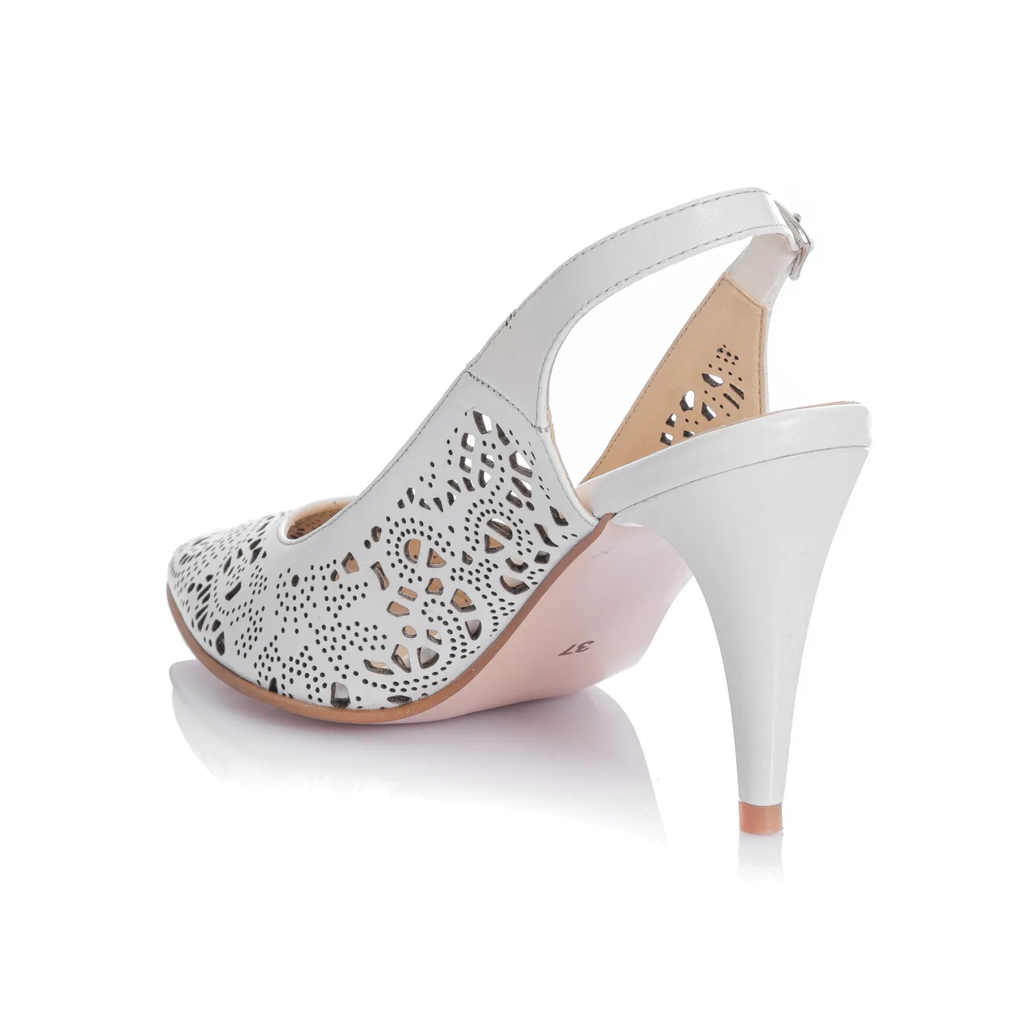 Catinca Shoes L396 AS sandale damă piele albe