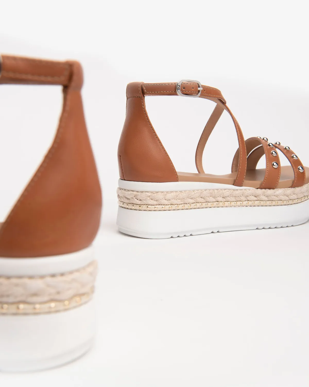 NeroGiardini sandale piele dama cu platforma 5 cm
