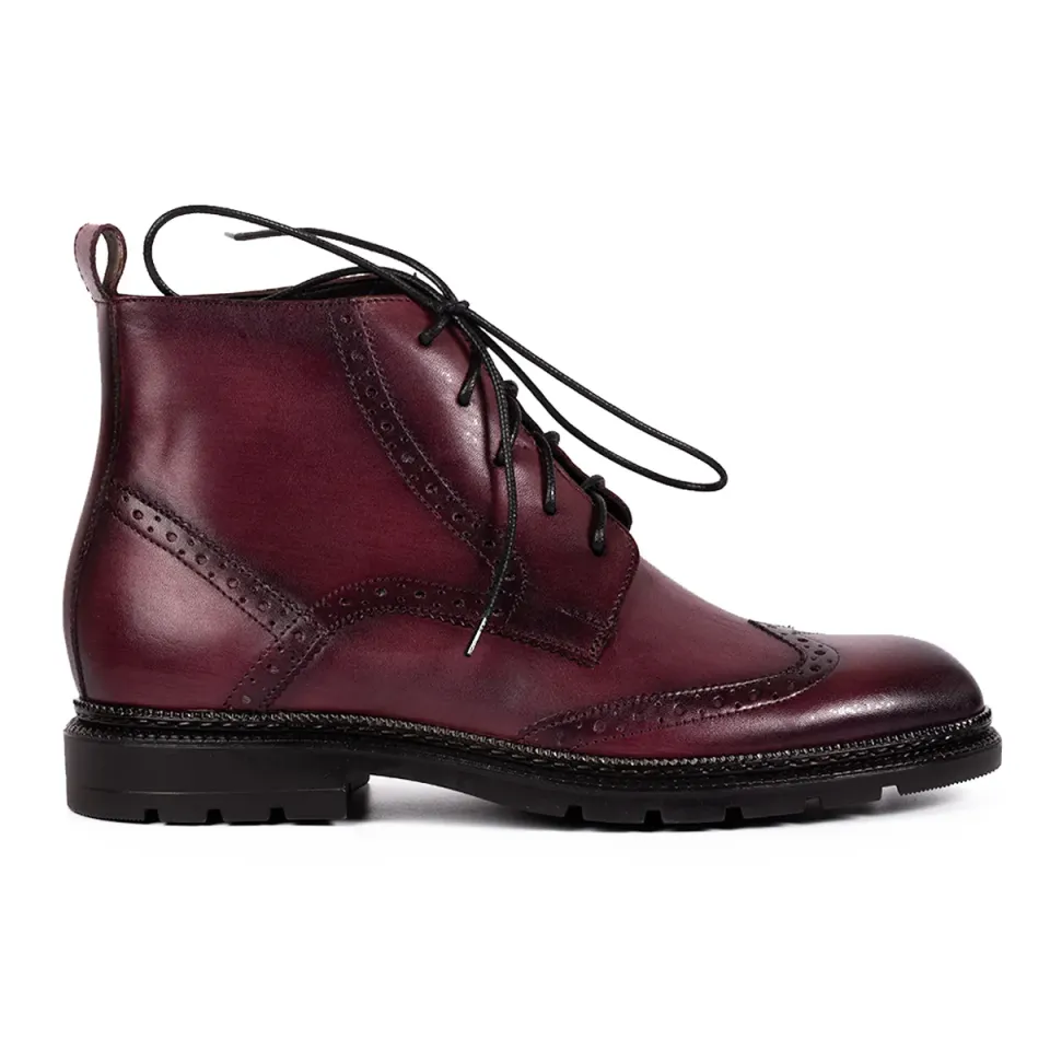 Lucas Shoes Ghete 850 Gross bordo piele naturala