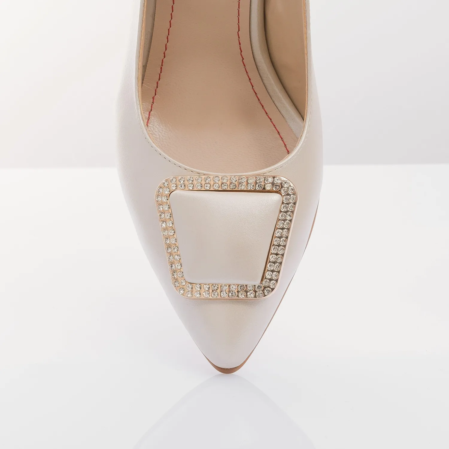 Catinca Shoes D48 BEJ sandale dama bej sidef piele naturala