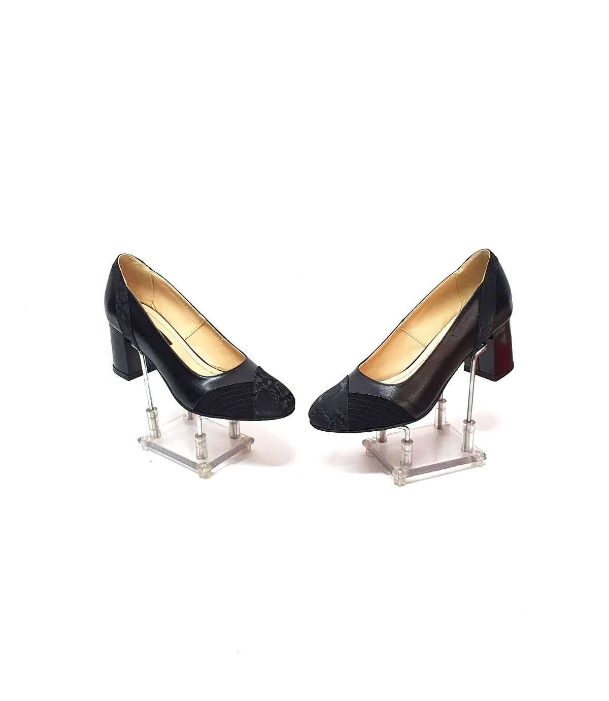 Catinca Shoes C33 NBASN pantofi negru piele si antilopa