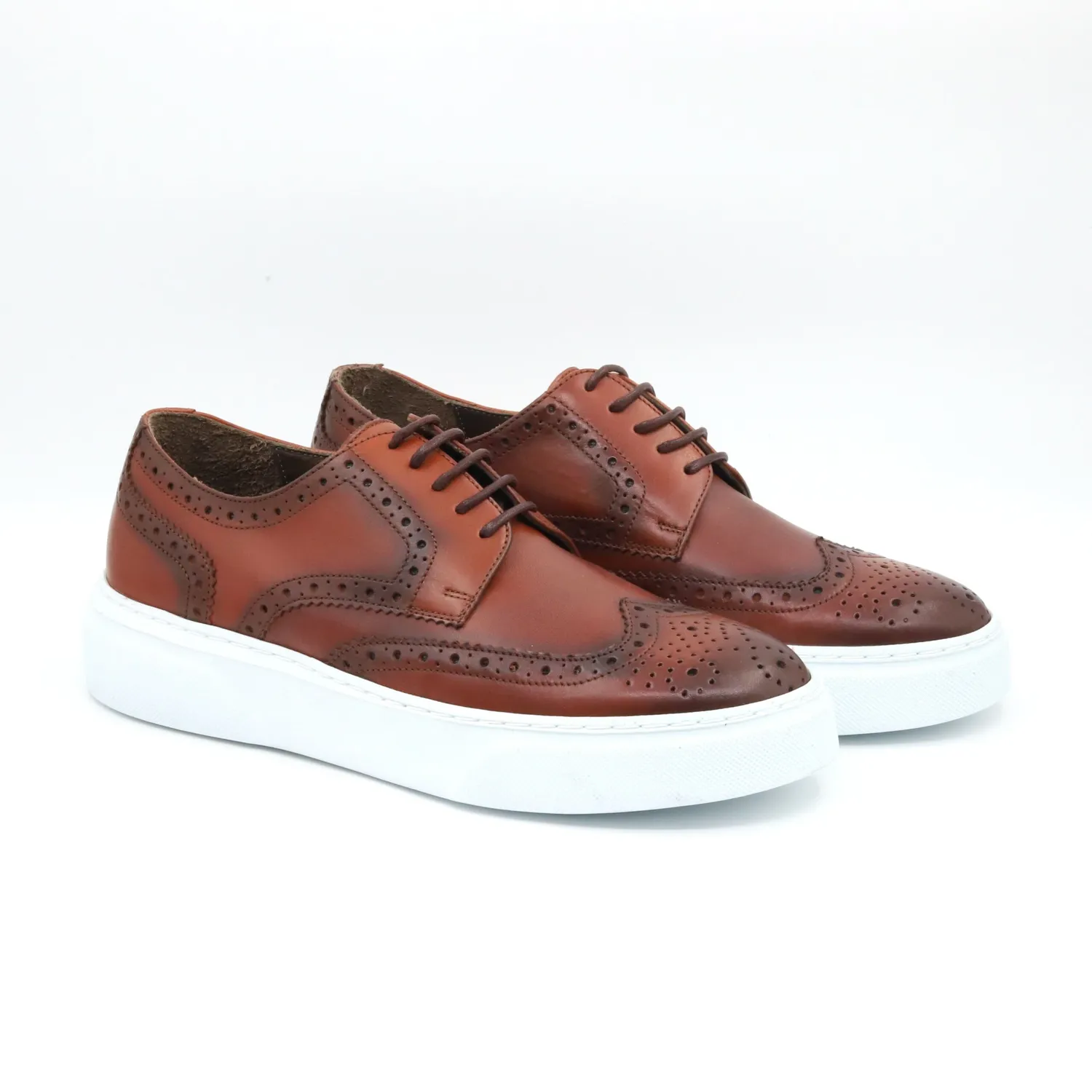 Lucas Shoes 519 sneakers coniac piele naturala