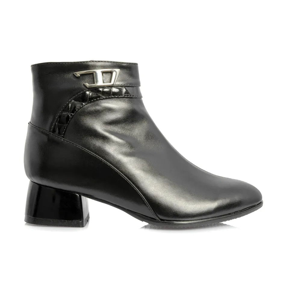 Catinca Shoes GX55A NBC ghete dama piele negru croco