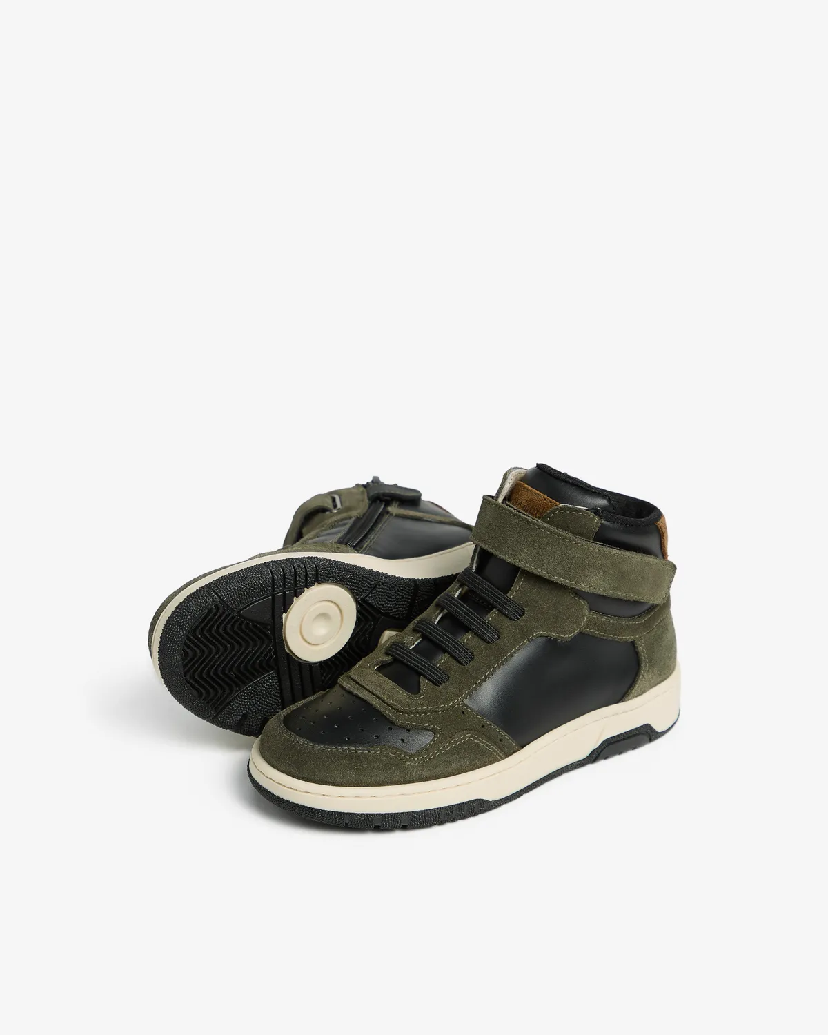 Sneakers băieți NeroGiardini piele și nabuc