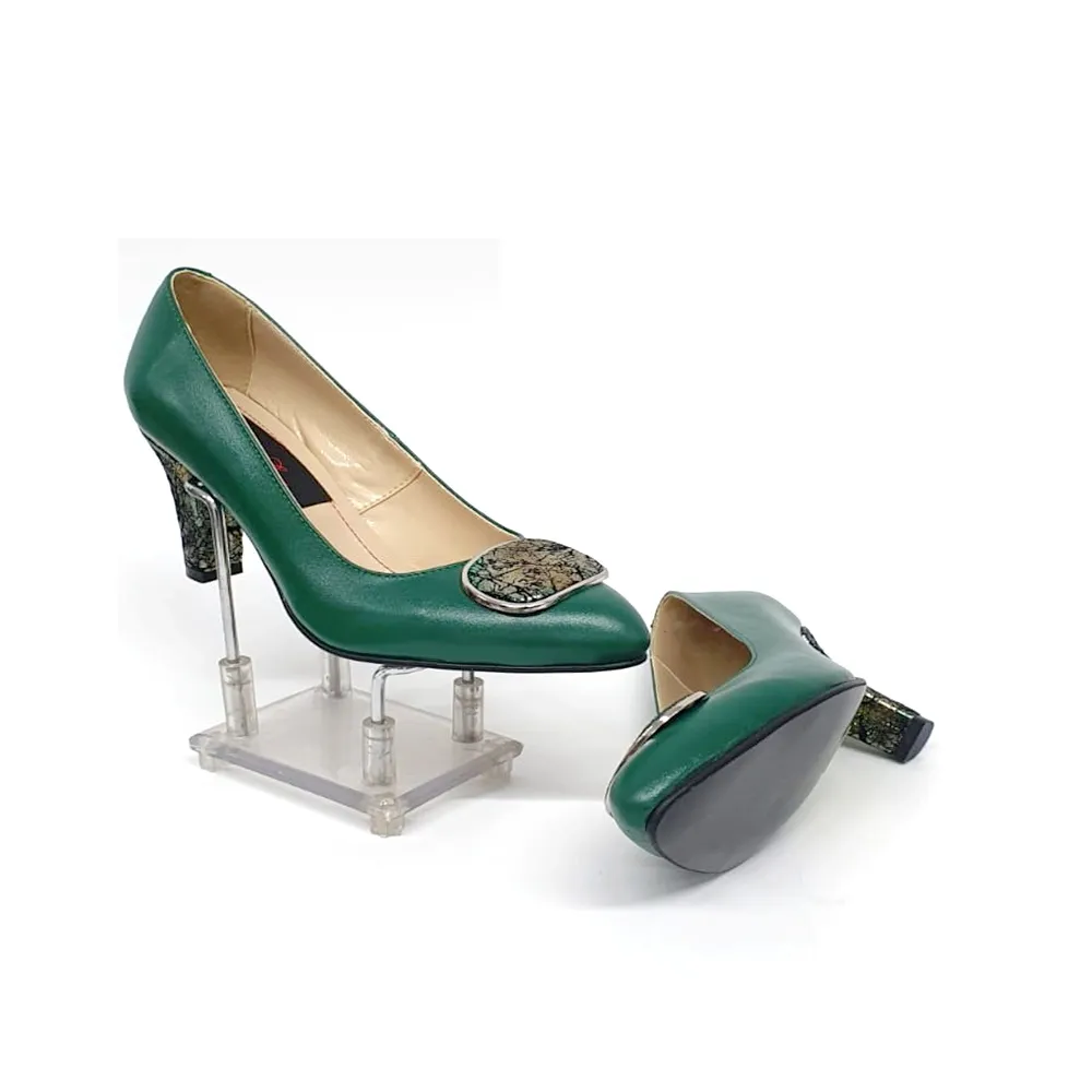 Catinca Shoes A26 VBS pantofi piele naturala verde box