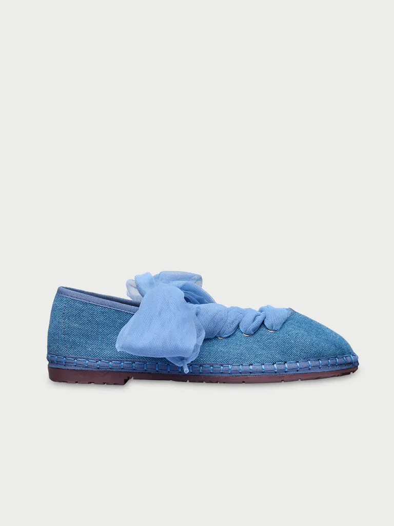 Flagelus Ginevra Denim Blue papuci denim albastru