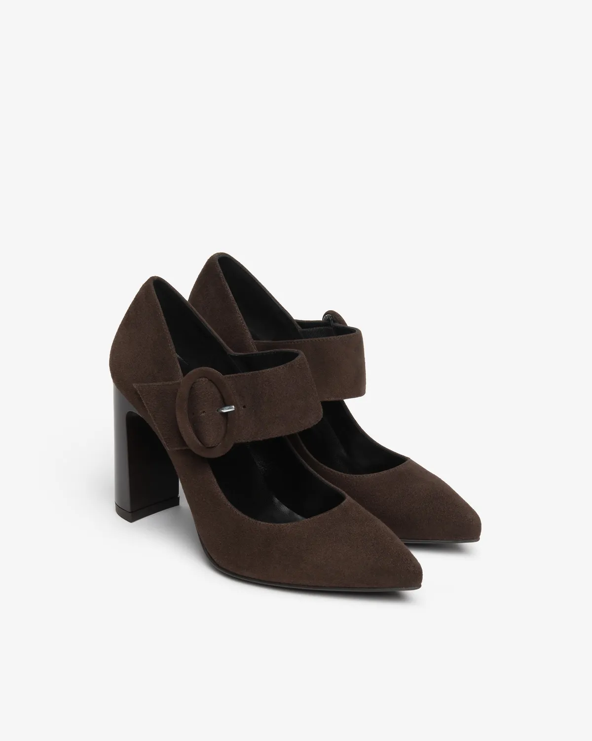 NeroGiardini pantofi Mary Jane piele intoarsa toc 95