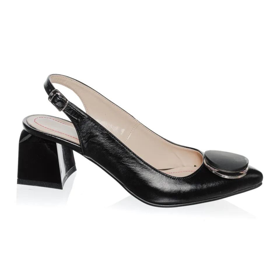 Catinca Shoes D32 NB sandale dama piele naturala negru box