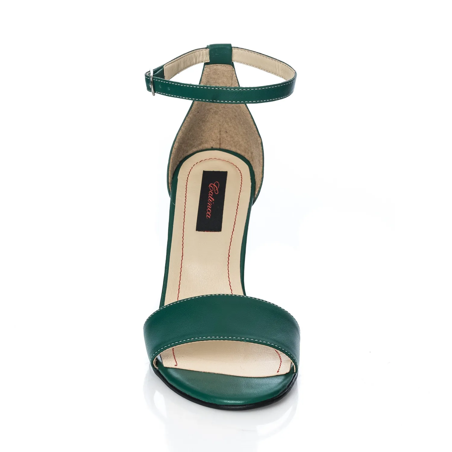 Catinca Shoes S10 V sandale damă piele verde