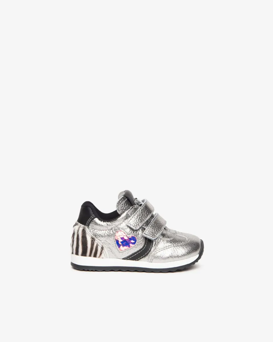 NeroGiardini pantofi sport bebe fete piele laminata