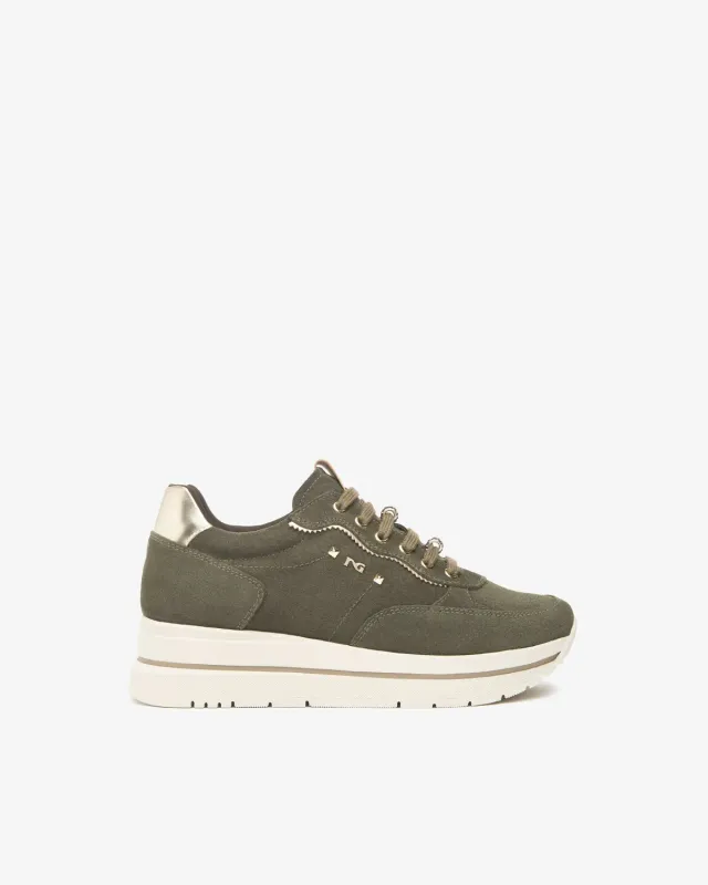 NeroGiardini sneakers dama piele intoarsa + textil