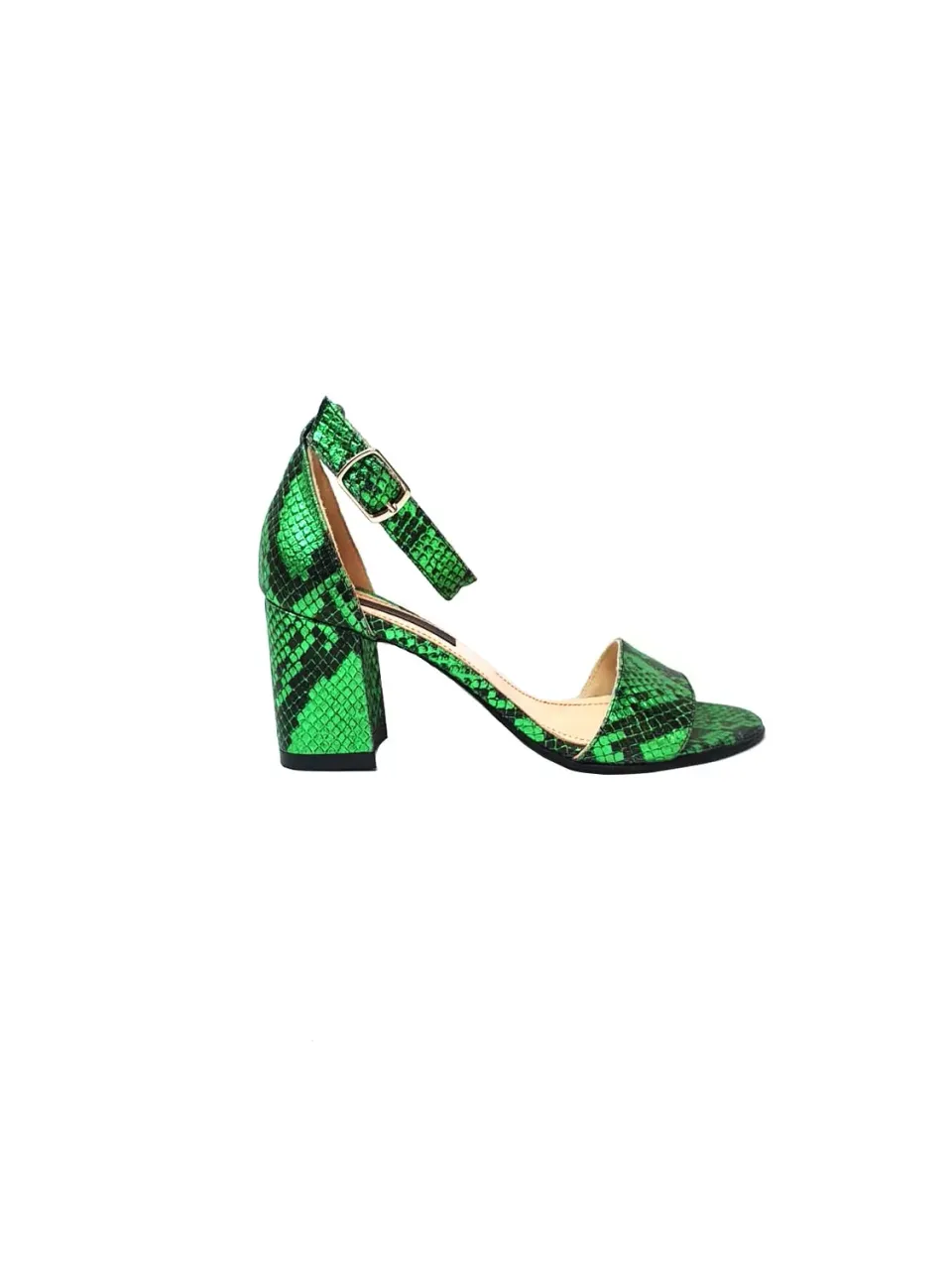 Catinca Shoes S10 CV sandale dama piele verde croco