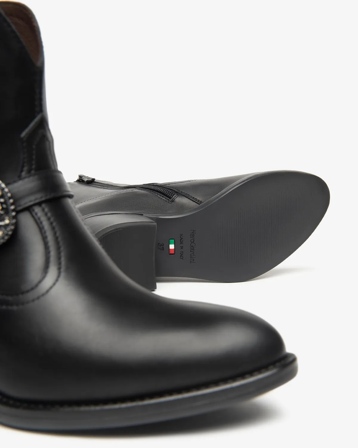 NeroGiardini ghete dama piele naturala elegante