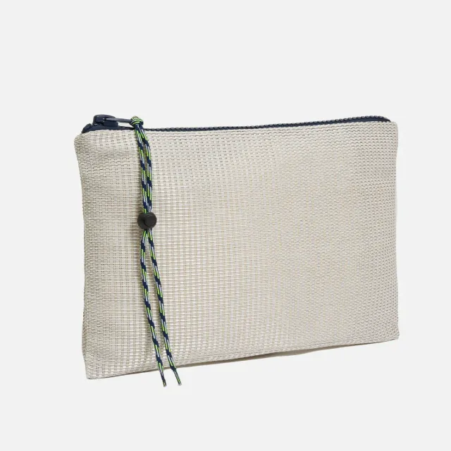 Cecilia Bringheli Ventiquattro clutch alb perlat metalizat