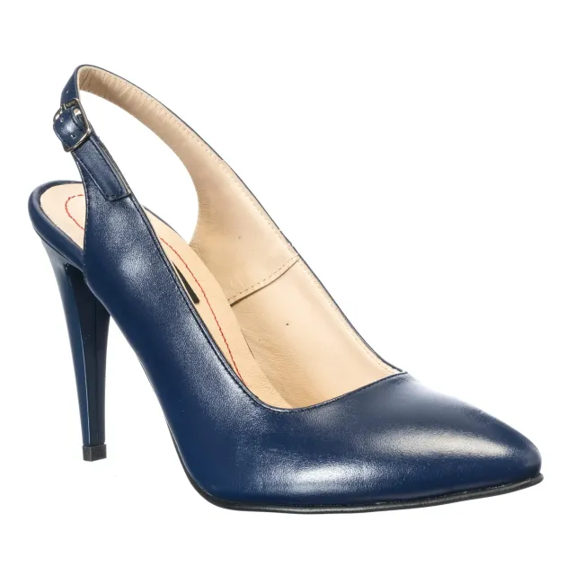 Catinca Shoes 269 AB sandale dama piele naturala albastru box