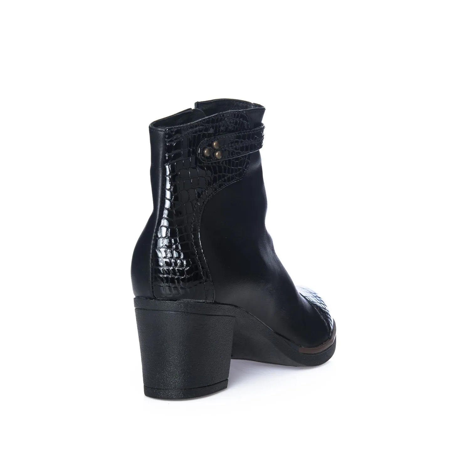 Catinca Shoes 80 NBC ghete dama piele neagra croco