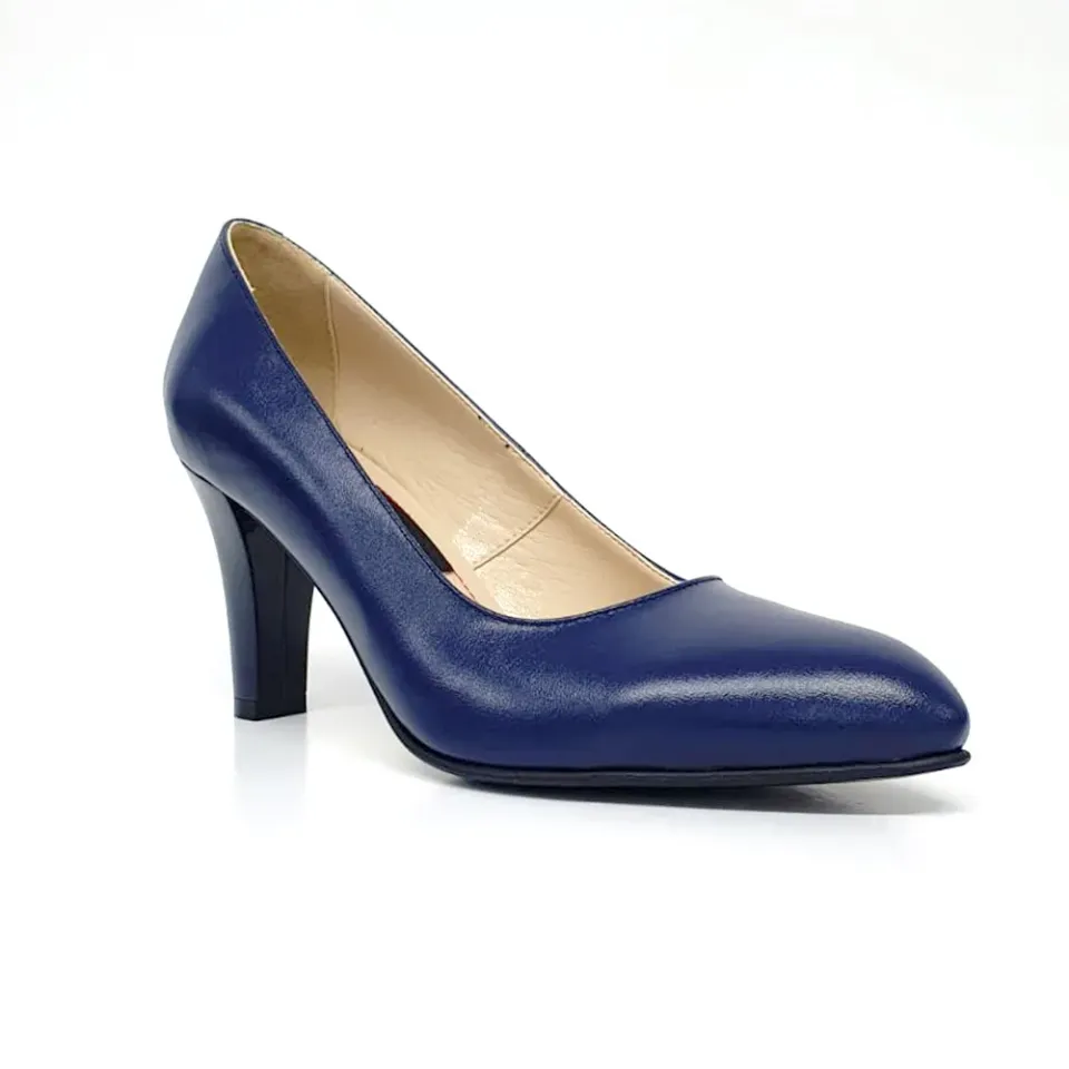 Catinca Shoes A28 BL pantofi dama piele naturala bleumarin