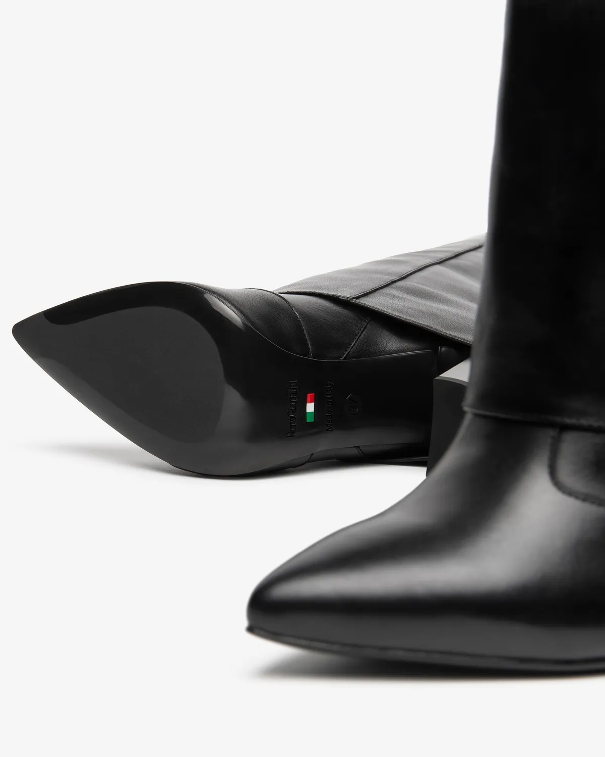 NeroGiardini Cizme Dama Piele Toc Bloc 95 mm