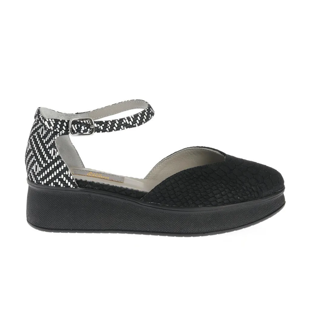 Ana Urbana Shoes Merida sandale negre wedge