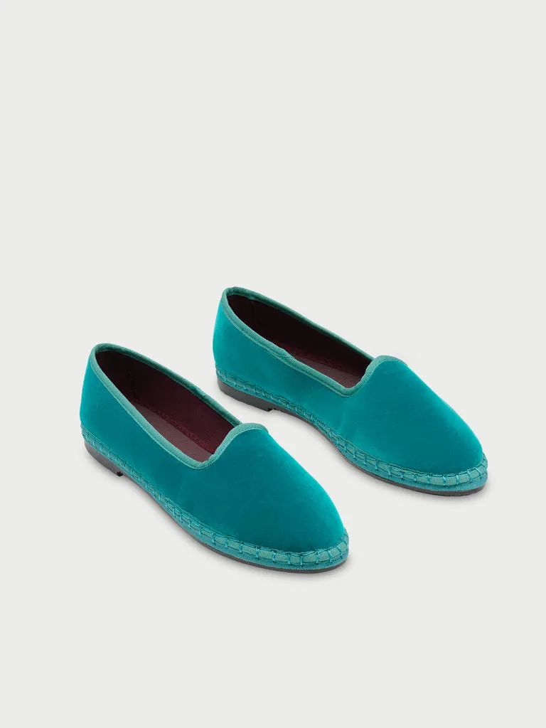 Flagelus Bellefort slip-on albastru catifea bumbac