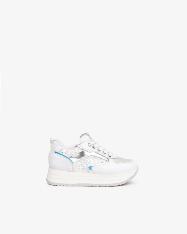 Sneakers NeroGiardini fete piele intoarsa cu fermoar