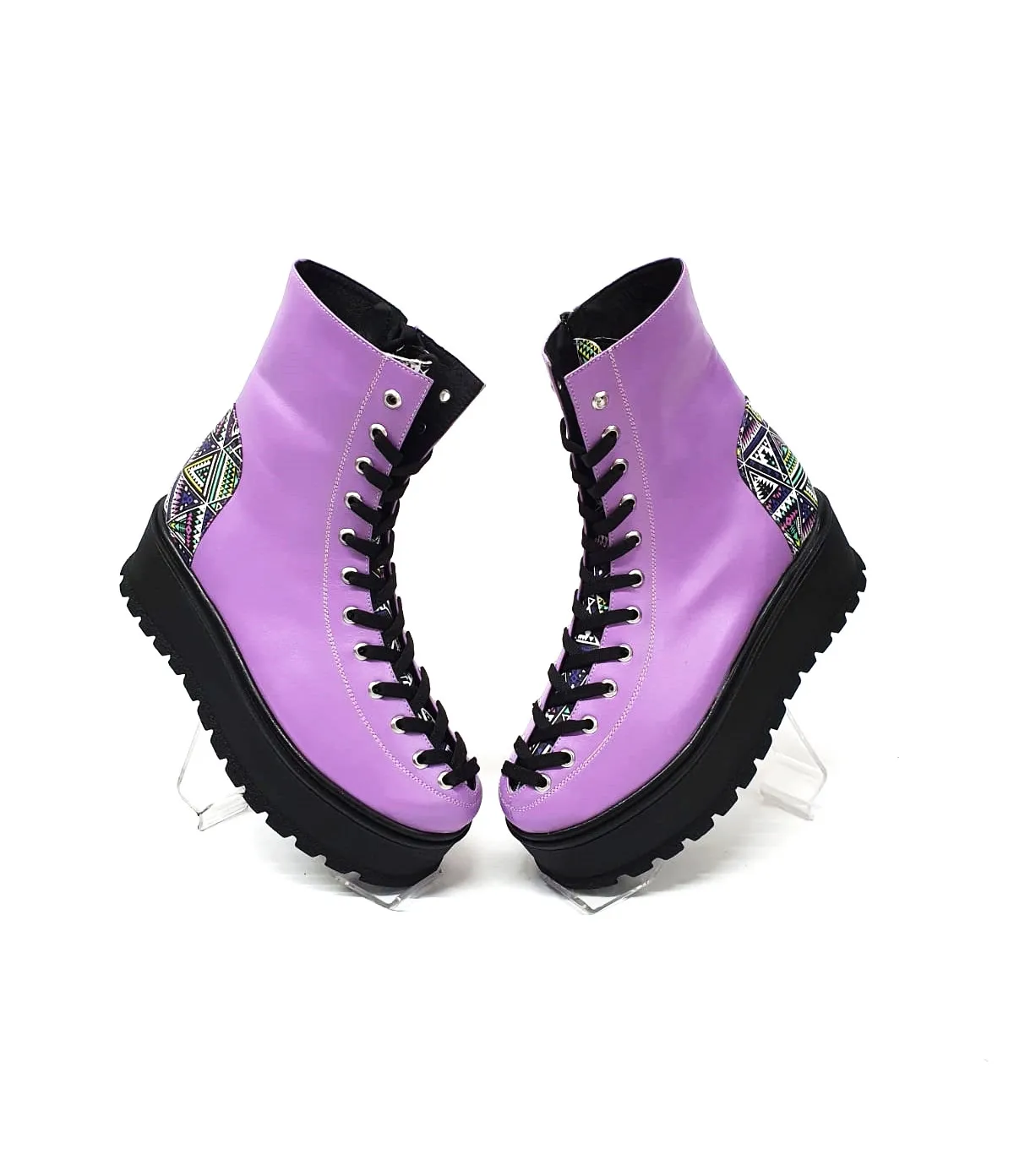 Catinca Shoes Triunghiuri BC33 LT bocanci dama piele naturala lila