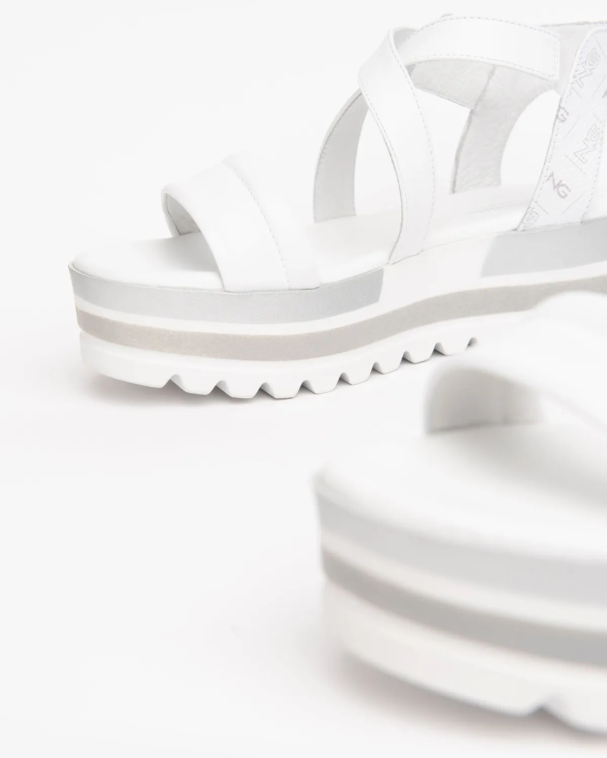 NeroGiardini sandale piele dama monogram platforma 5 cm