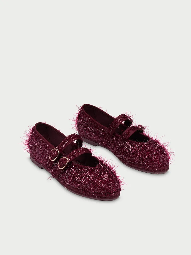 Flagelus Claire Frisson Burgundy pantofi Mary Jane