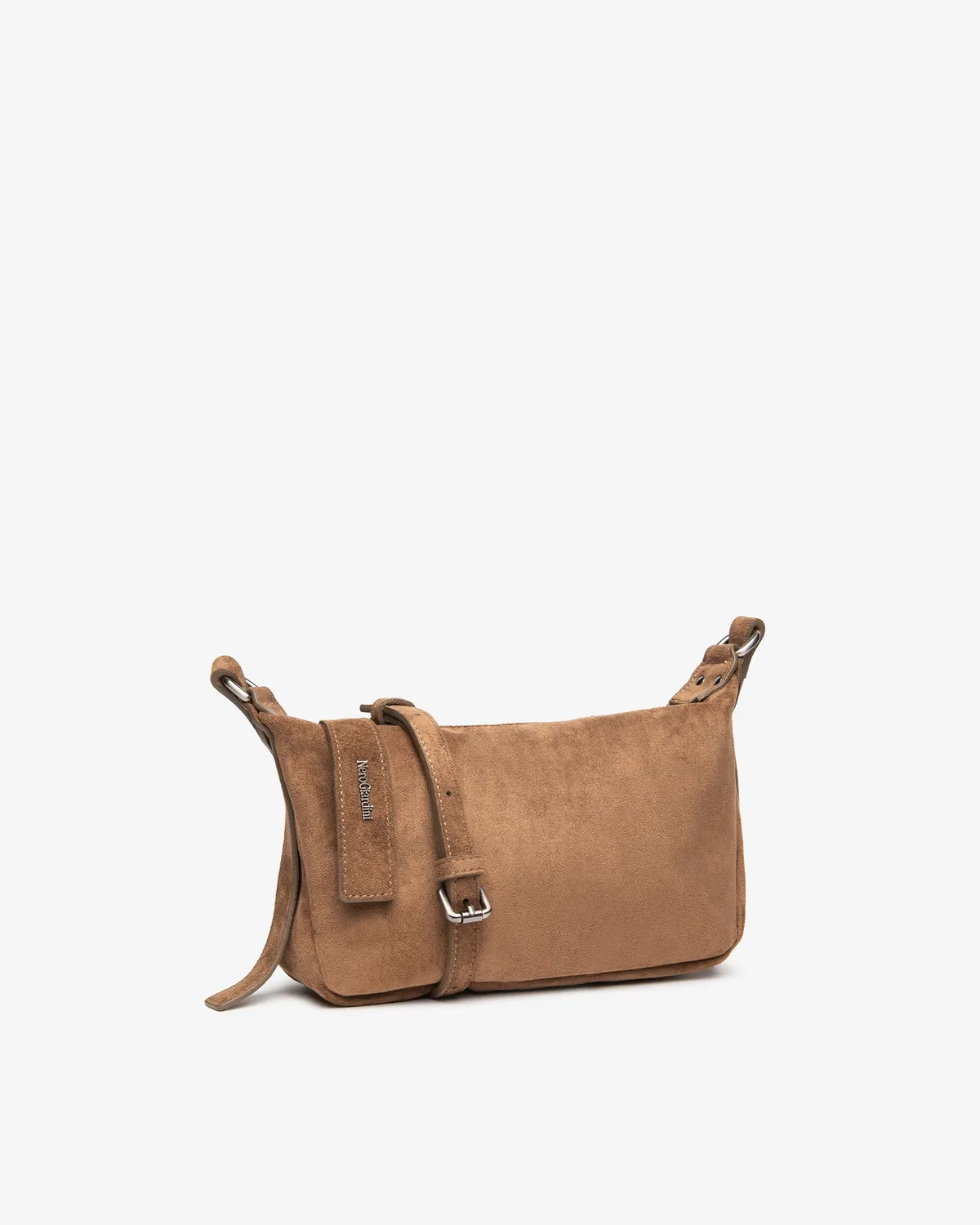 NeroGiardini geanta dama crossbody piele intoarsa