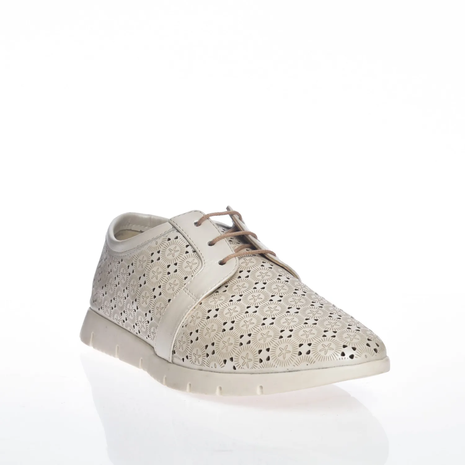 Catinca Shoes D6 A pantofi dama albi piele naturala