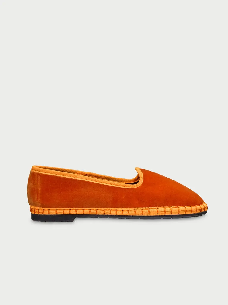 Flagelus Butler slippers portocalii catifea
