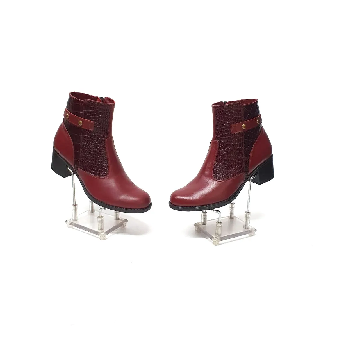 Catinca Shoes GX53 BoBC ghete piele bordo croco
