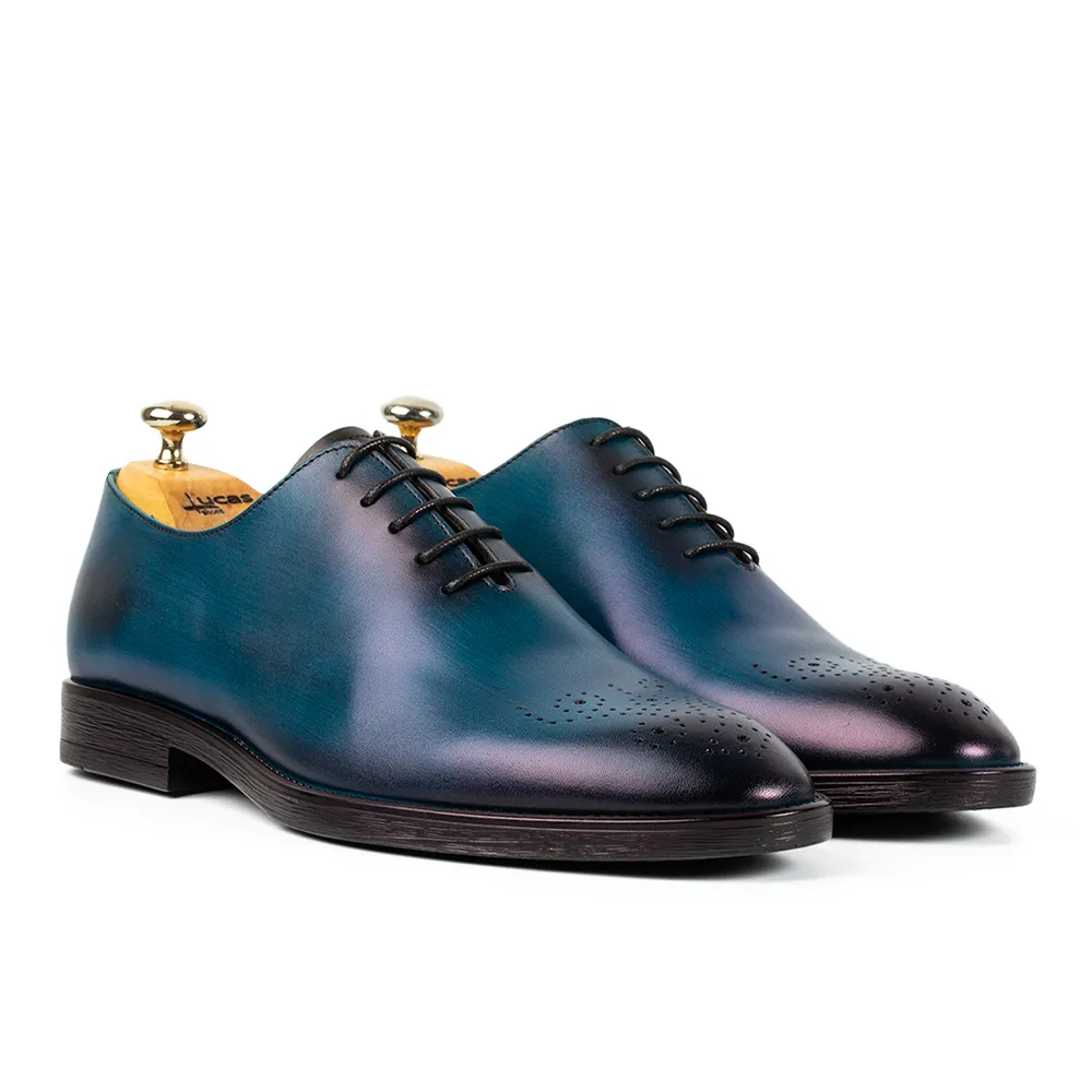 Lucas Shoes Elegant 900 pantofi turcoaz pictati