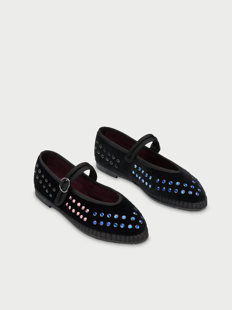 Flagelus Mae Multi balerini negru catifea
