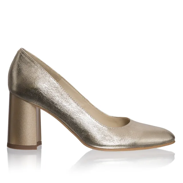 Catinca Shoes R11 AU pantofi dama piele naturala auriu