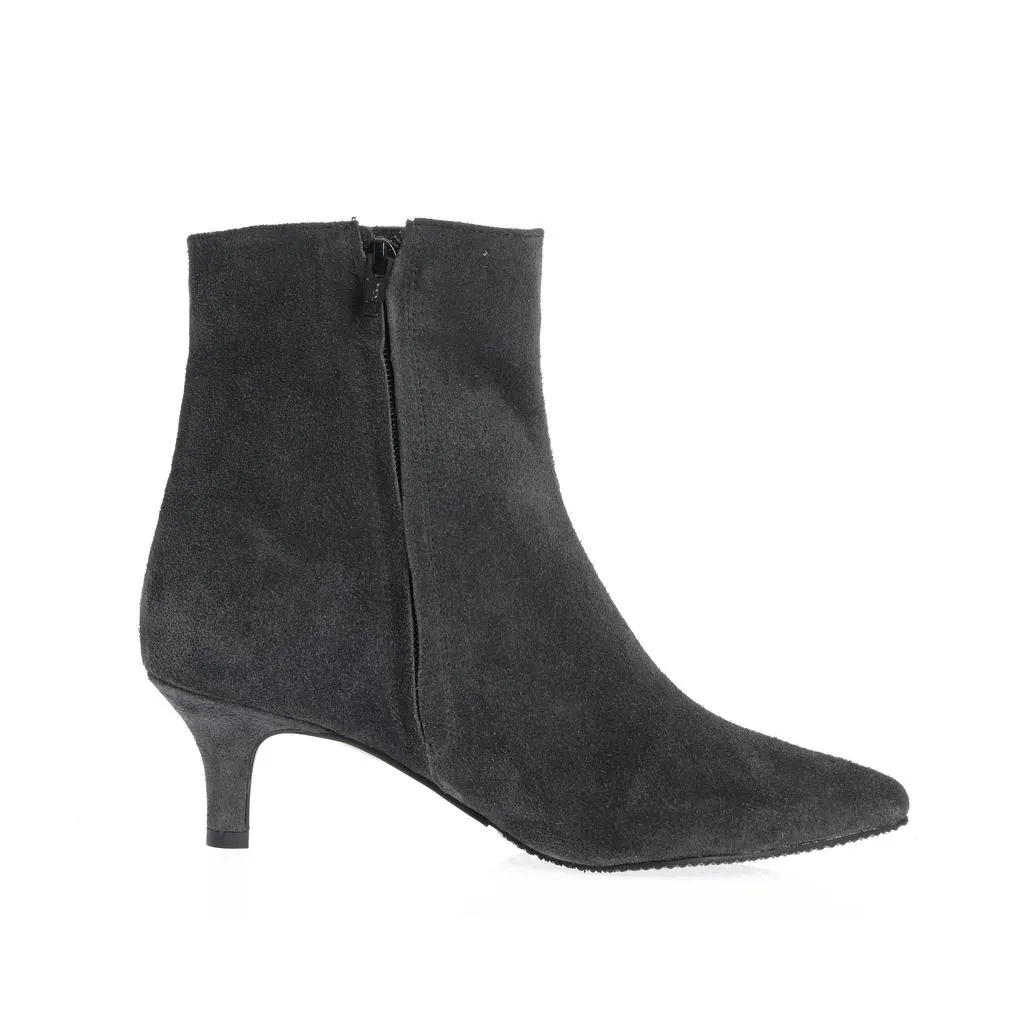 Ana Urbana Shoes Selena botine gri inchis piele