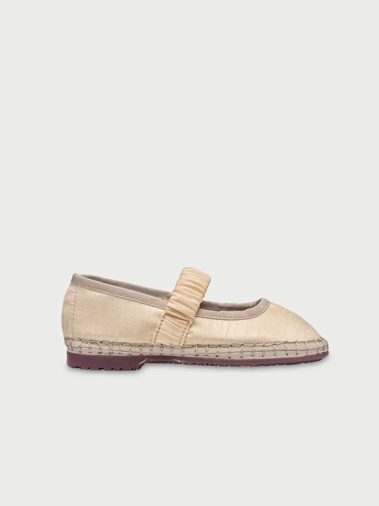 Flagelus Mafalda Camel Kids pantofi copii matase