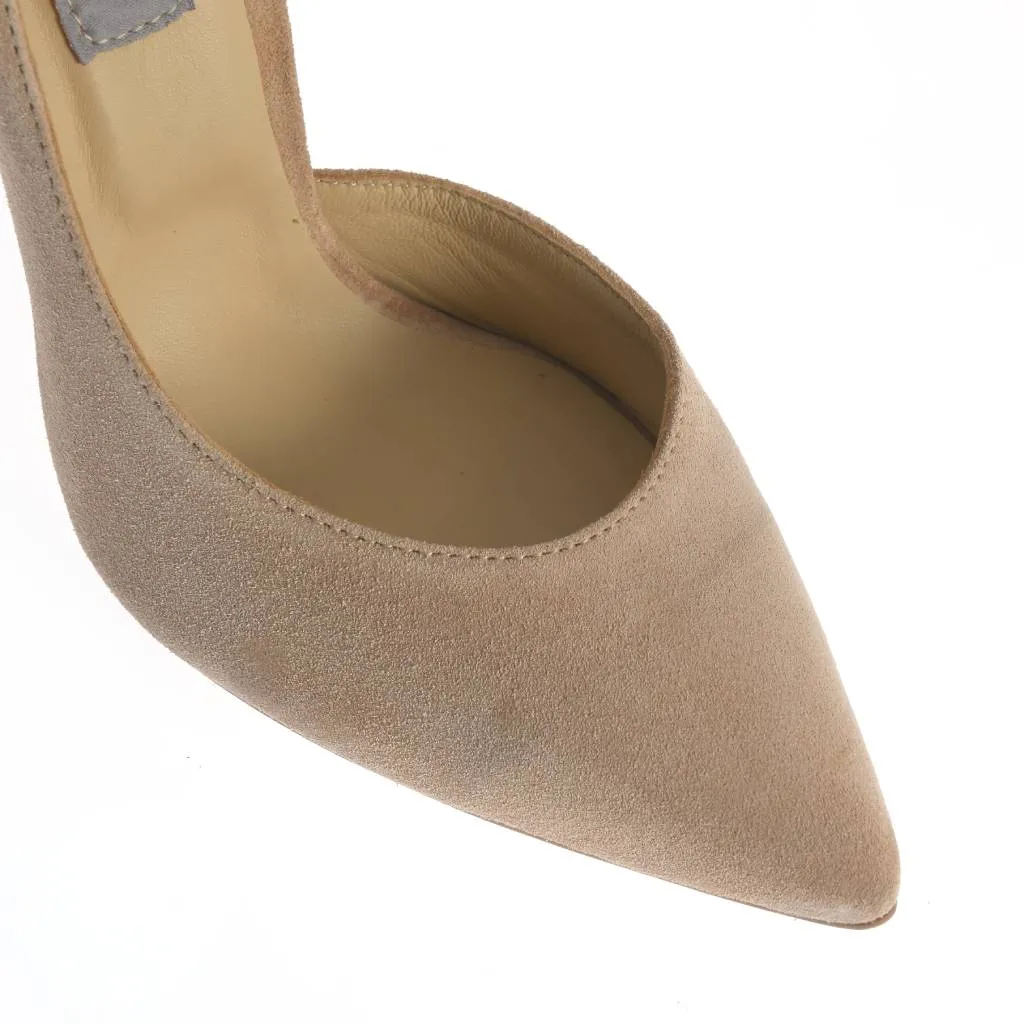 Ana Urbana Shoes Emma pantofi bej stiletto înalți