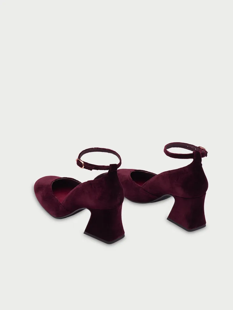 Flagelus The D'Orsey Pumps Wine pantofi catifea
