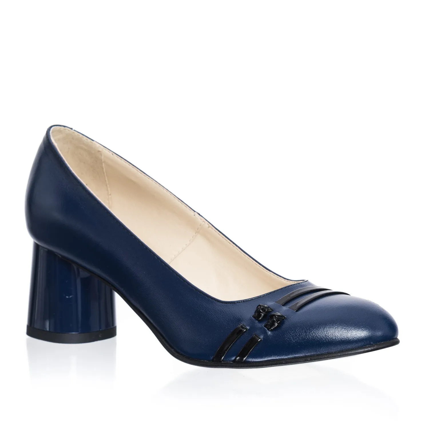Catinca Shoes 55 ALN pantofi damă albastru negru piele