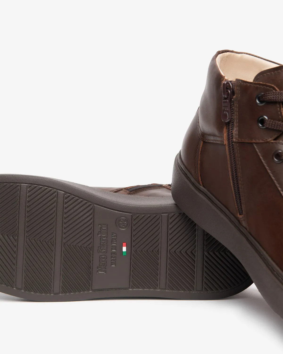 NeroGiardini sneakers bărbați piele înalți iarnă