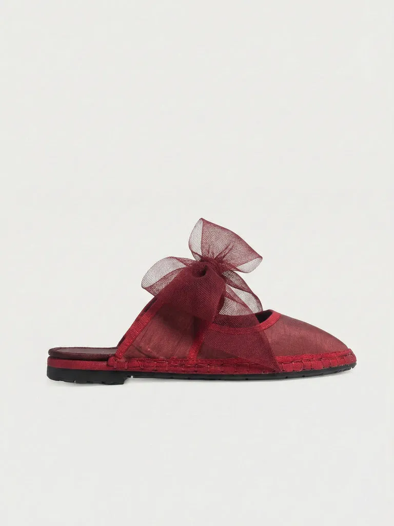 Flagelus Cinna Burgundy pantofi belgian matase bordo