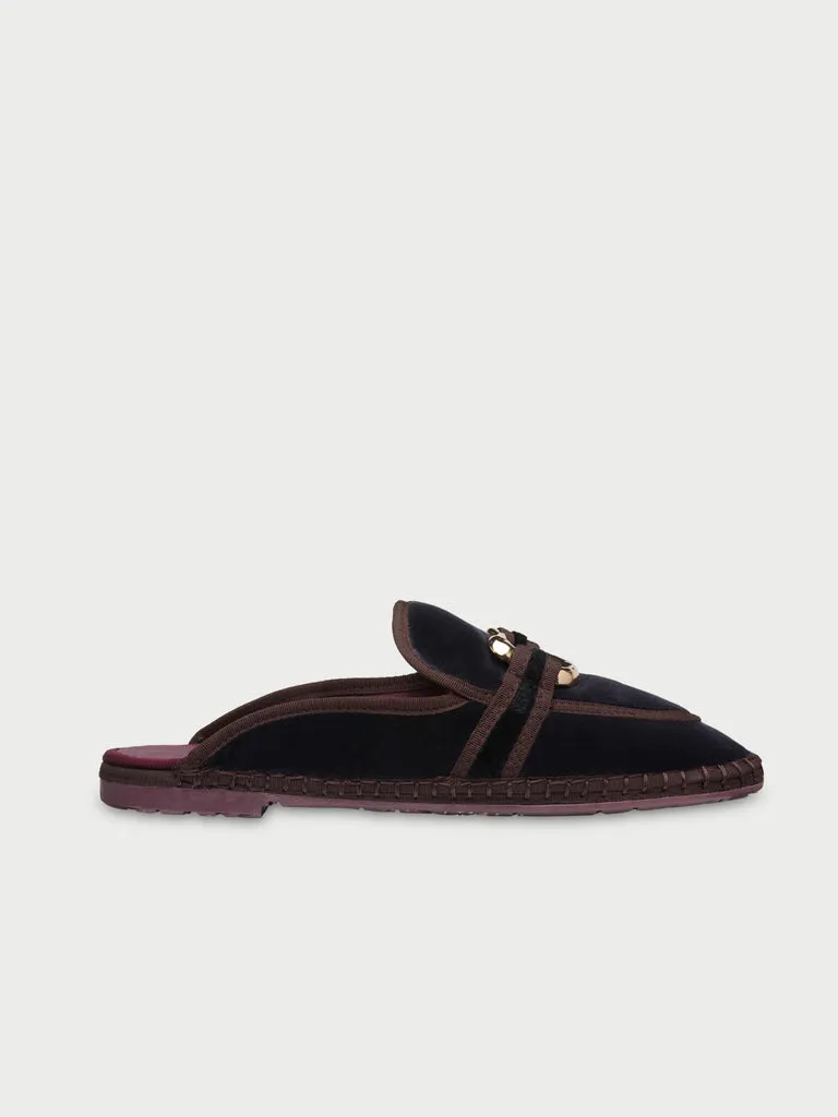 Flagelus Bruna Glint pantofi catifea bleumarin