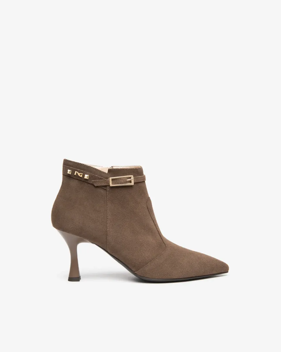 NeroGiardini botine piele intoarsa toc 7,5 cm dama