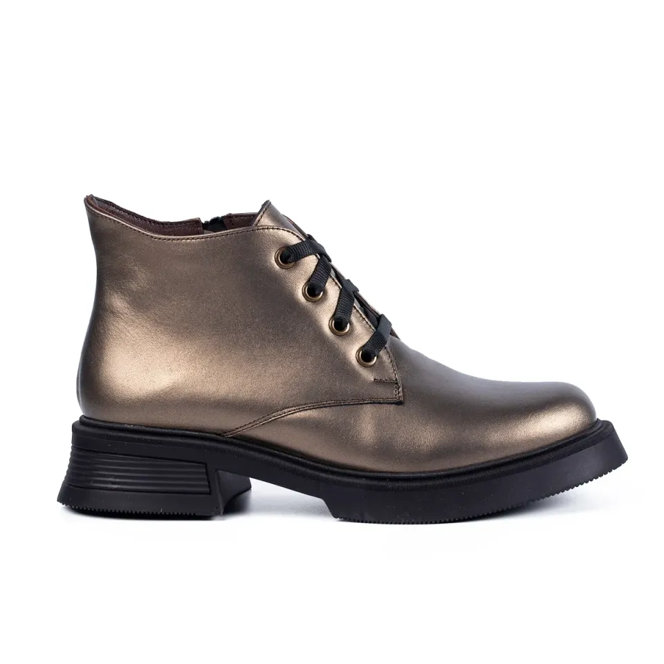 Lucas Shoes 412 ghete dama aurii piele naturala iarna