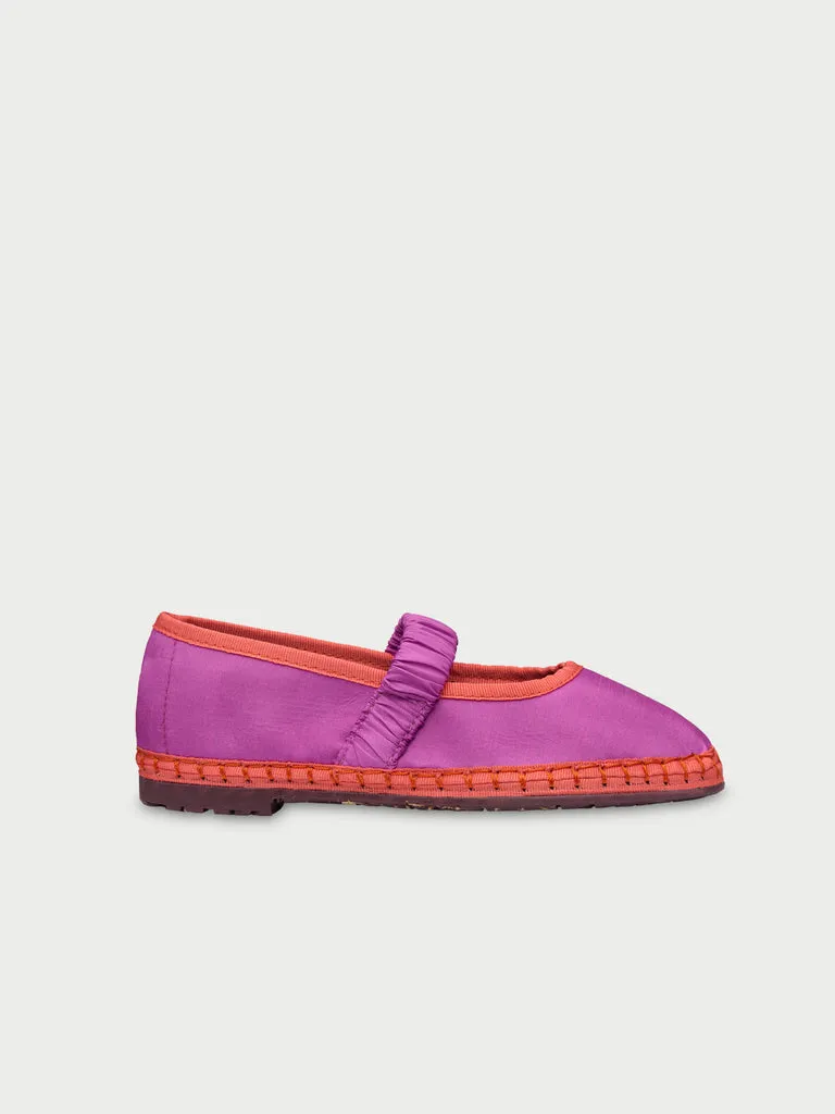 Flagelus Mafalda Fuchsia Kids pantofi copii matase